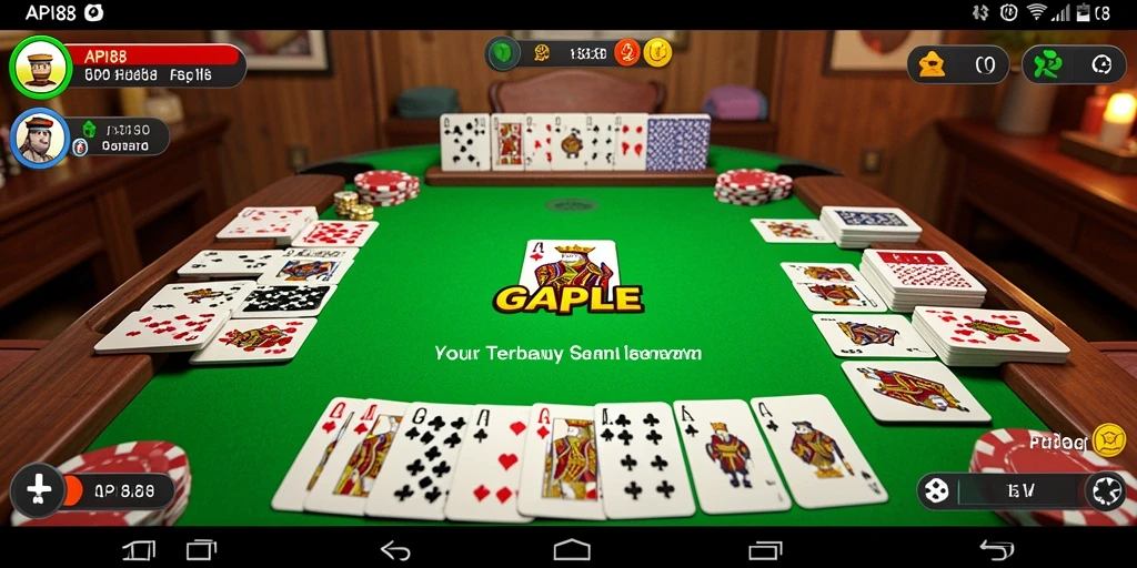 Tampilan gameplay menyenangkan dari API88, menunjukkan aksi seru permainan Gaple.