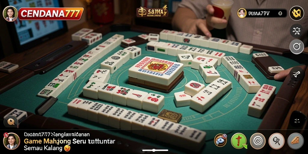 Tangkapan layar CENDANA777 menampilkan gameplay Mahjong yang seru.