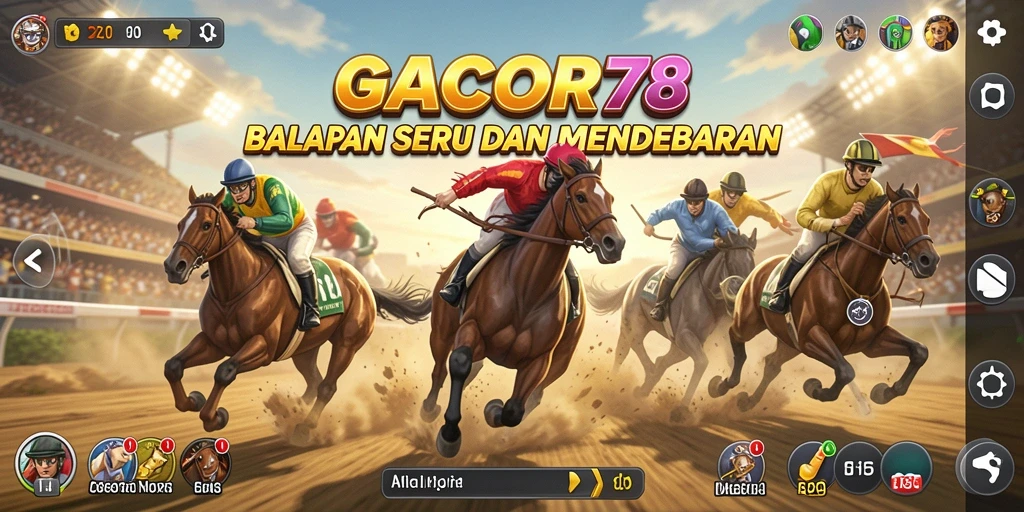 Tangkapan layar yang menunjukkan aksi balapan seru di GACOR78.