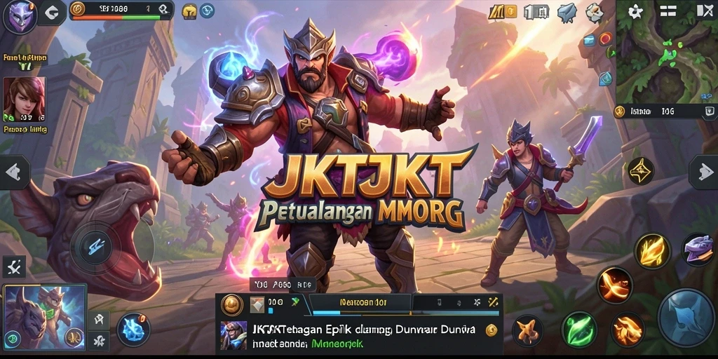 Tampilan screenshot utama JKTJKT menampilkan aksi seru dalam dunia MMORPG.