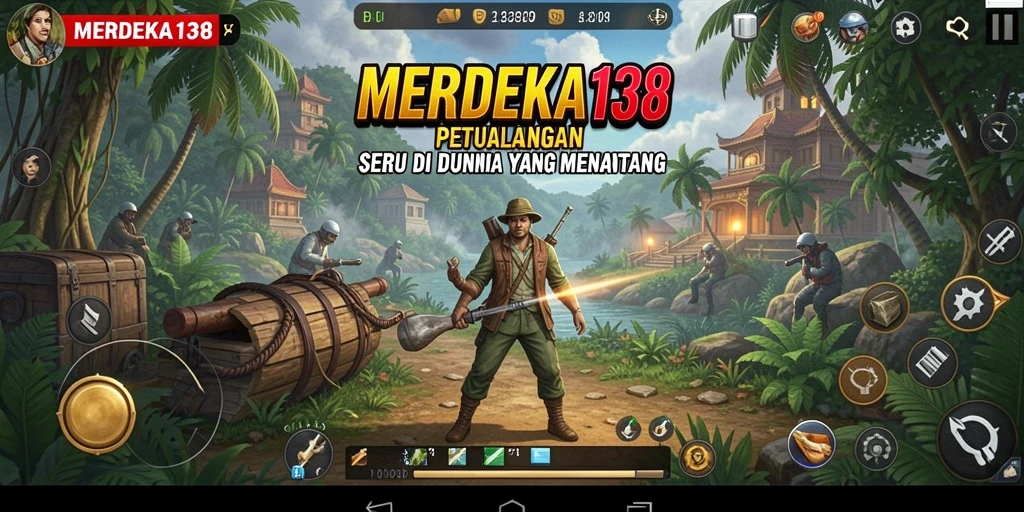 Tangkapan layar gameplay <strong>MERDEKA138</strong> menampilkan petualangan mendebarkan di dunia yang penuh warna.