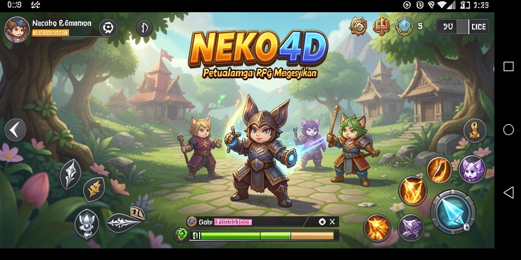 Gameplay RPG memukau dengan grafis menawan dan karakter menarik.
