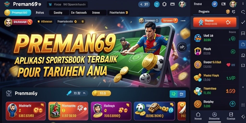 Screenshoot gameplay PREMAN69 yang menunjukkan taruhan olahraga.