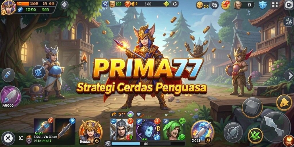 Screenshot gameplay PRIMA77 menampilkan pertempuran strategis yang intens.
