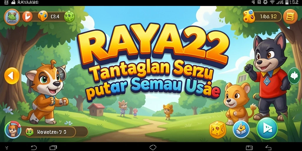 Screenshot gameplay RAYA22 menampilkan puzzle yang menarik dan penuh warna.