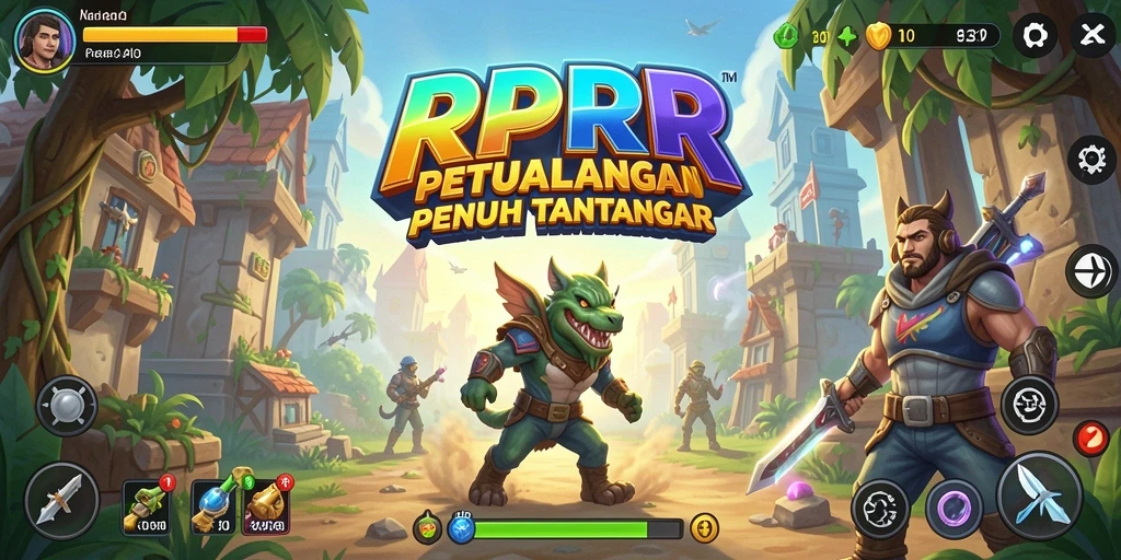 Tampilan gameplay seru dalam RPRR yang penuh aksi.