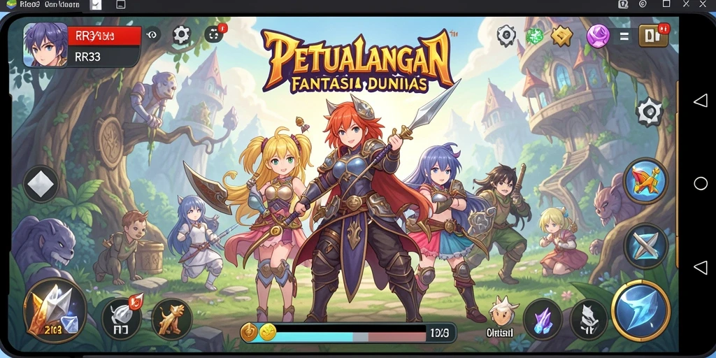 Tampilan gameplay anime yang menawan dan penuh aksi.
