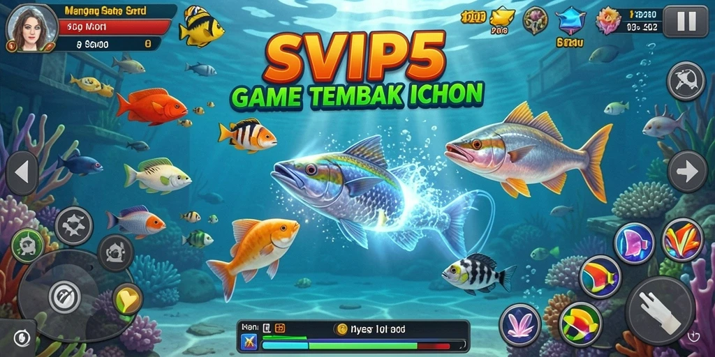 Tampilan gameplay Tembak Ikan yang menarik dan seru.