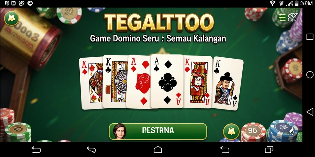 Screenshot TEGALTOTO menampilkan gameplay Domino yang seru dan interaktif.
